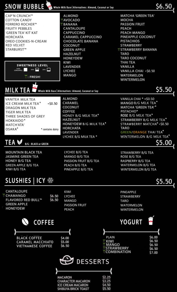 Menu – Chula Vista